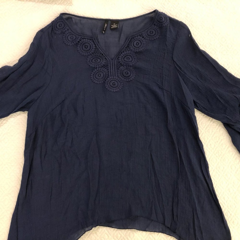 Women's Navy Blue Top Size 2X Plus